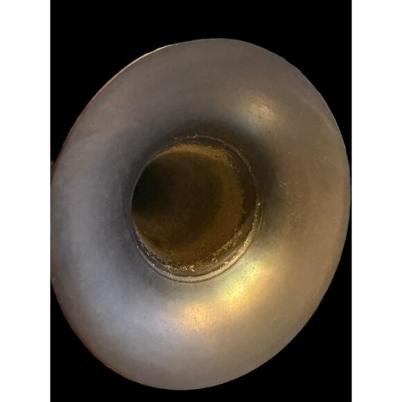 Vintage Etched Brass Vase 15" tall; floral motifs - Picture 6 of 13